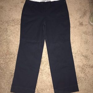Lands End Women’s Navy Blue Causal Pants 16 NEW